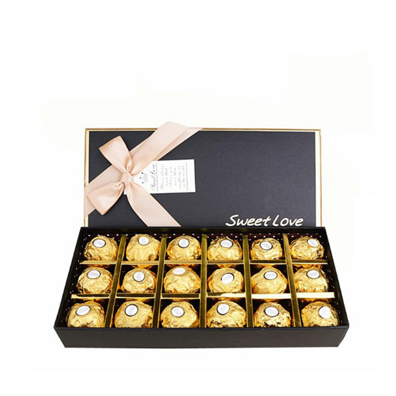 Custom Design Luxury Kraft Candy Nuts Chocolate With Divider (2)