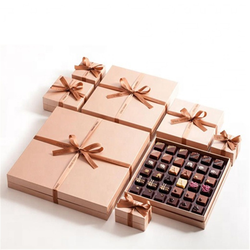 Custom Design Luxury Kraft Candy Nuts Chocolate With Divider (3)