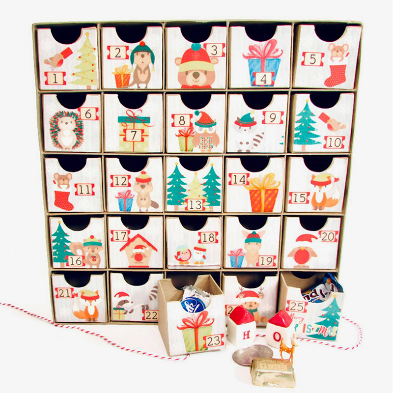 Handmade Rigid Cardboard Advent Calendar Box (3)