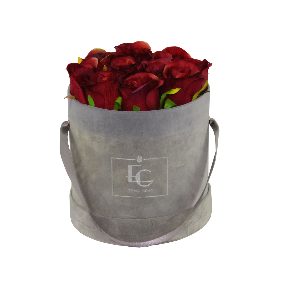 Ramo de flores de caja redonda con estampado en caliente con logotipo (4)